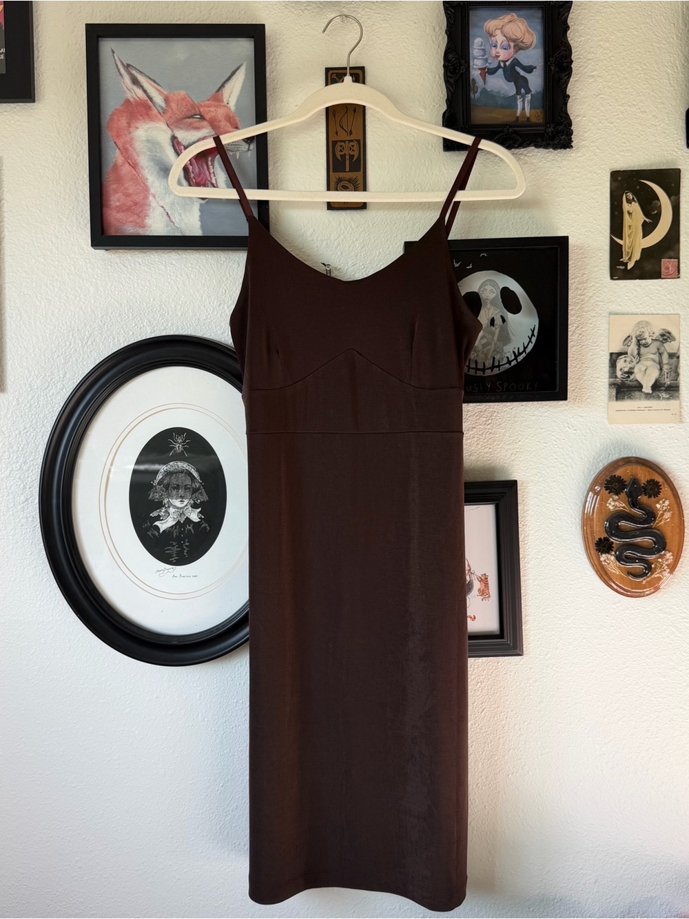 vintage y2k slinky midi dress